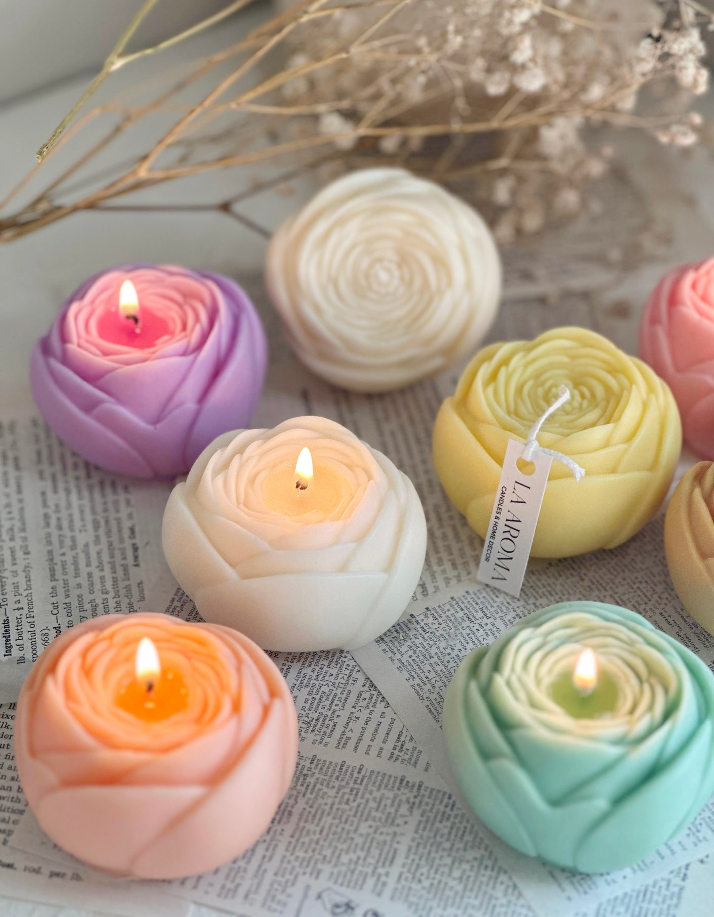 Soft Rose candle(1pc)