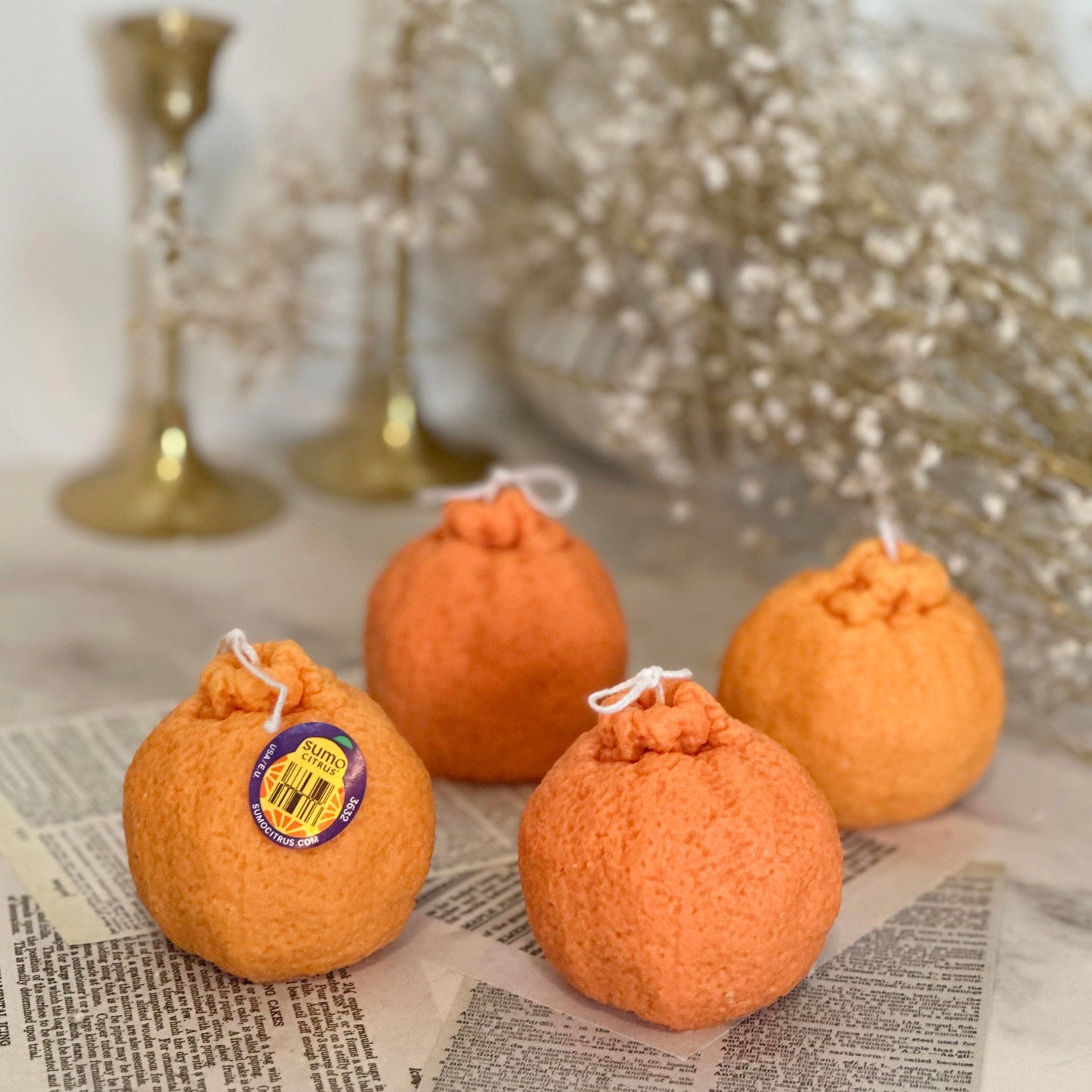 Orange Shaped Candle